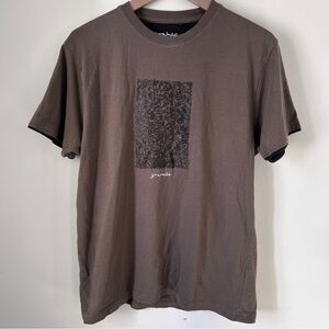 Brown Short Sleeve Tee with Graphic Design